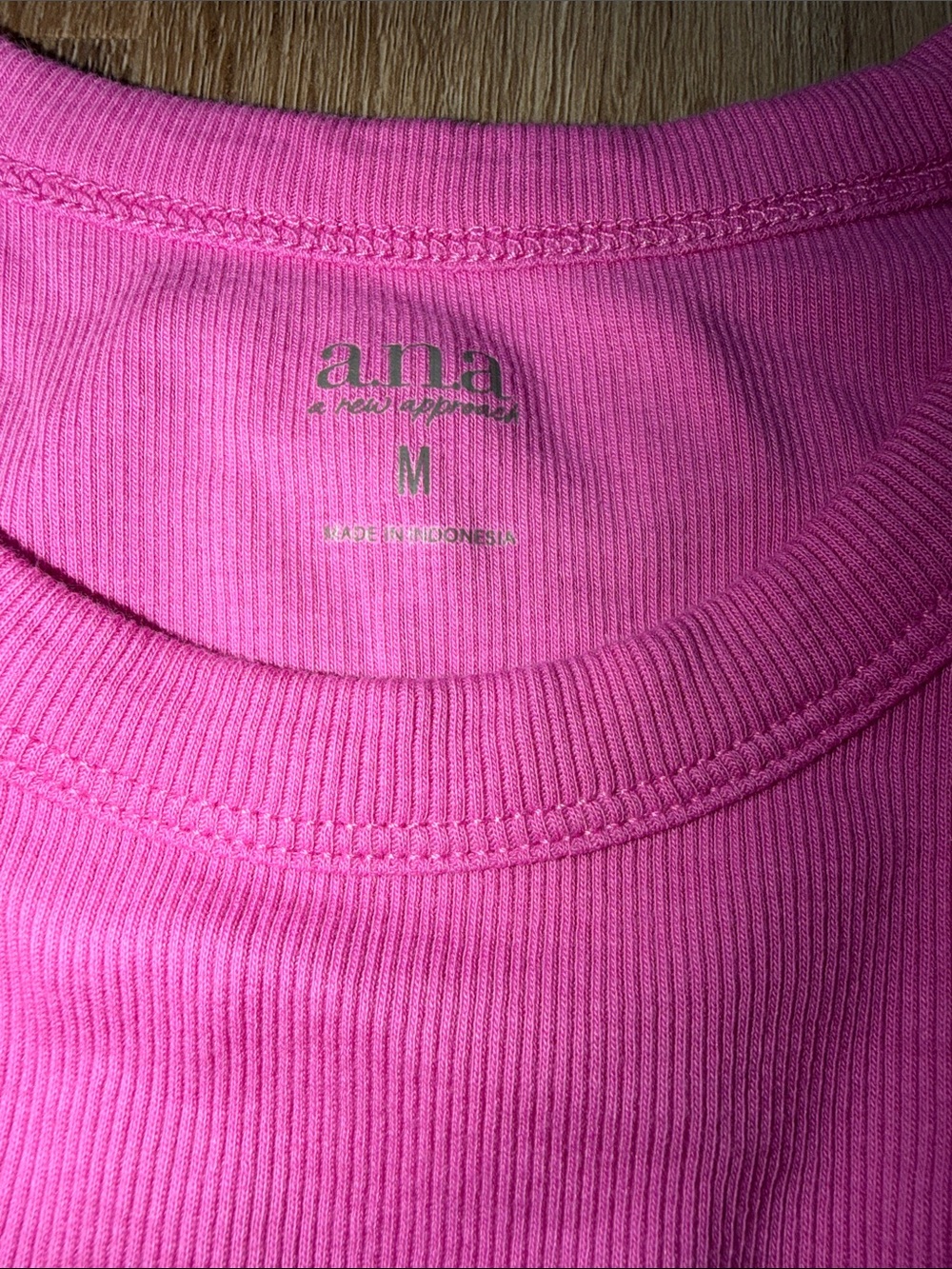 a.n.a Pink High Neck Ribbed Tank Top - Picture 2 of 3